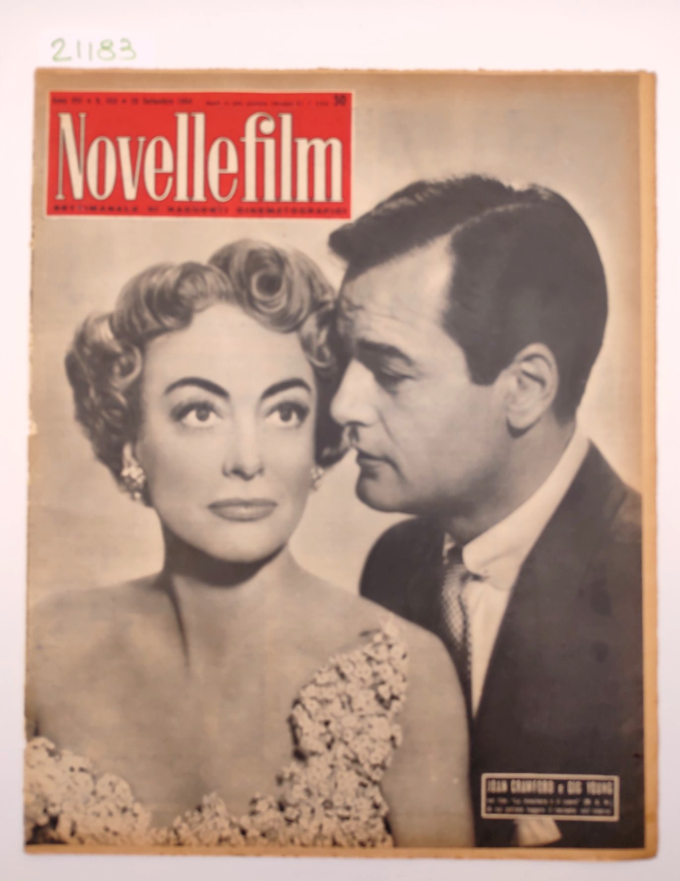 Novelle film numero 353 25 settembre 1954 Johan Crawford e …