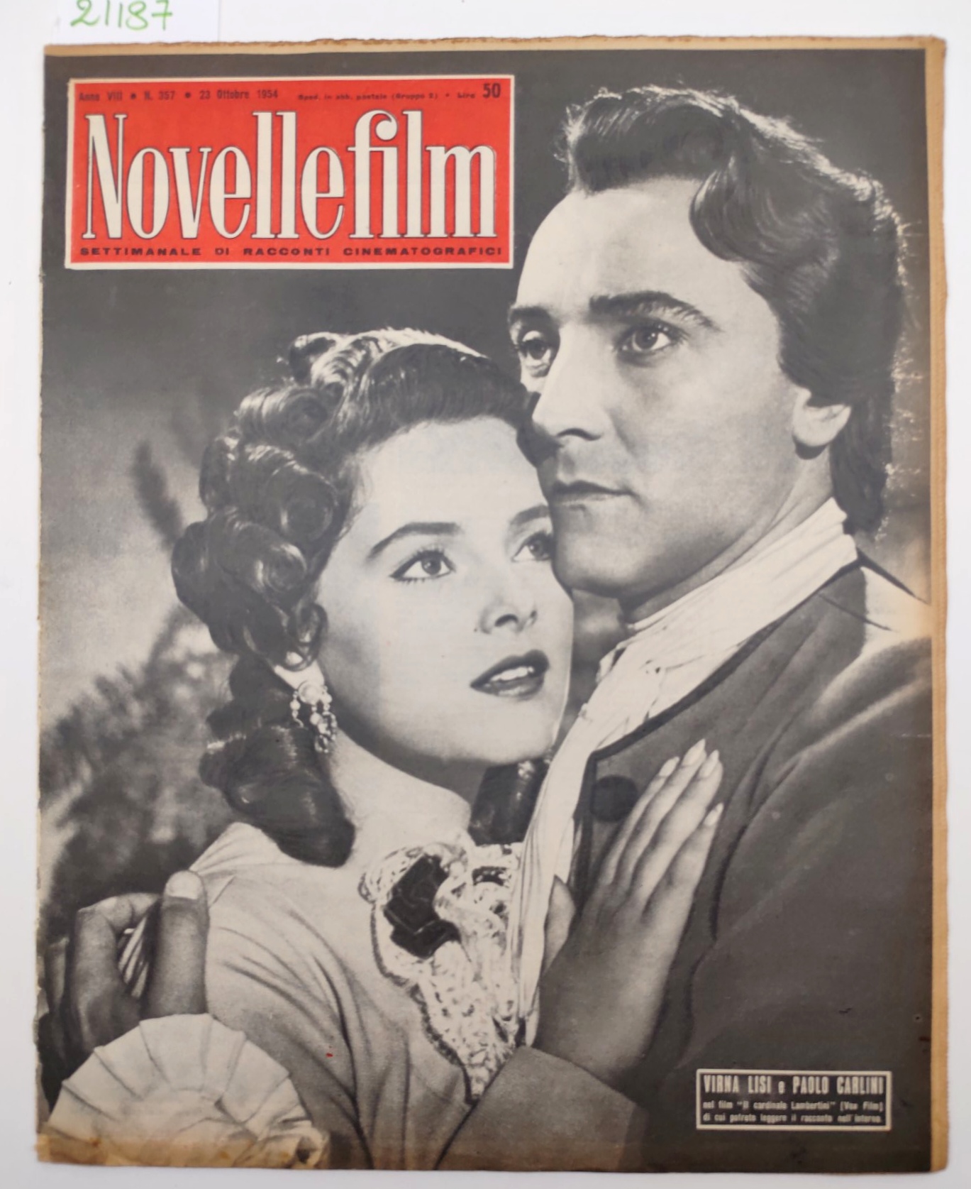 Novelle film numero 357 23 ottobre 1954 Virna Lisi e …