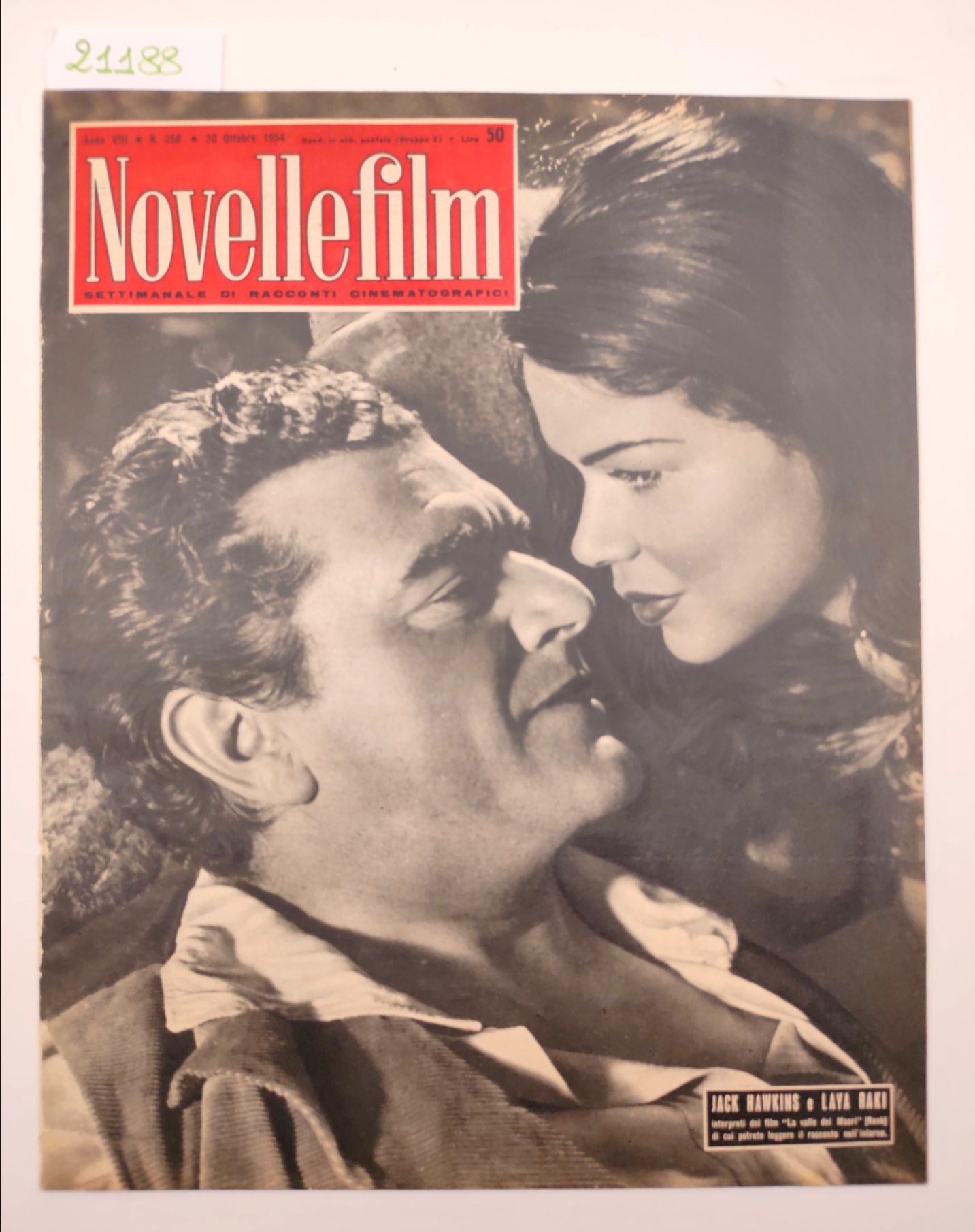 Novelle film numero 358 30 ottobre 1954 Jack Hawkins e …