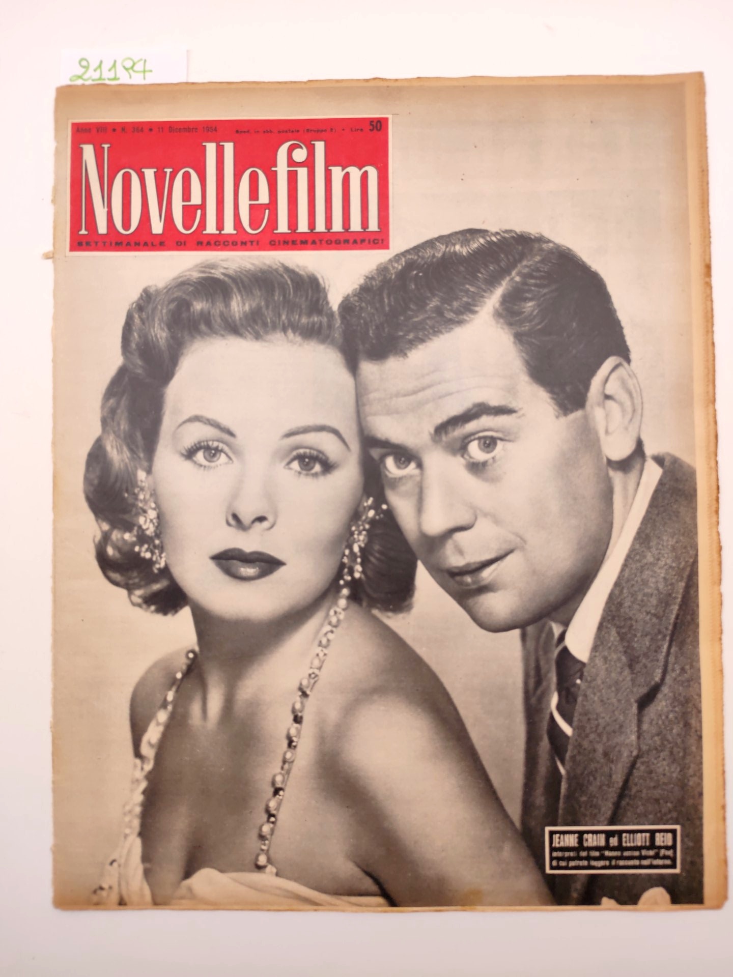 Novelle film numero 364 11 dicembre 1954 Jeanne Crain ed …