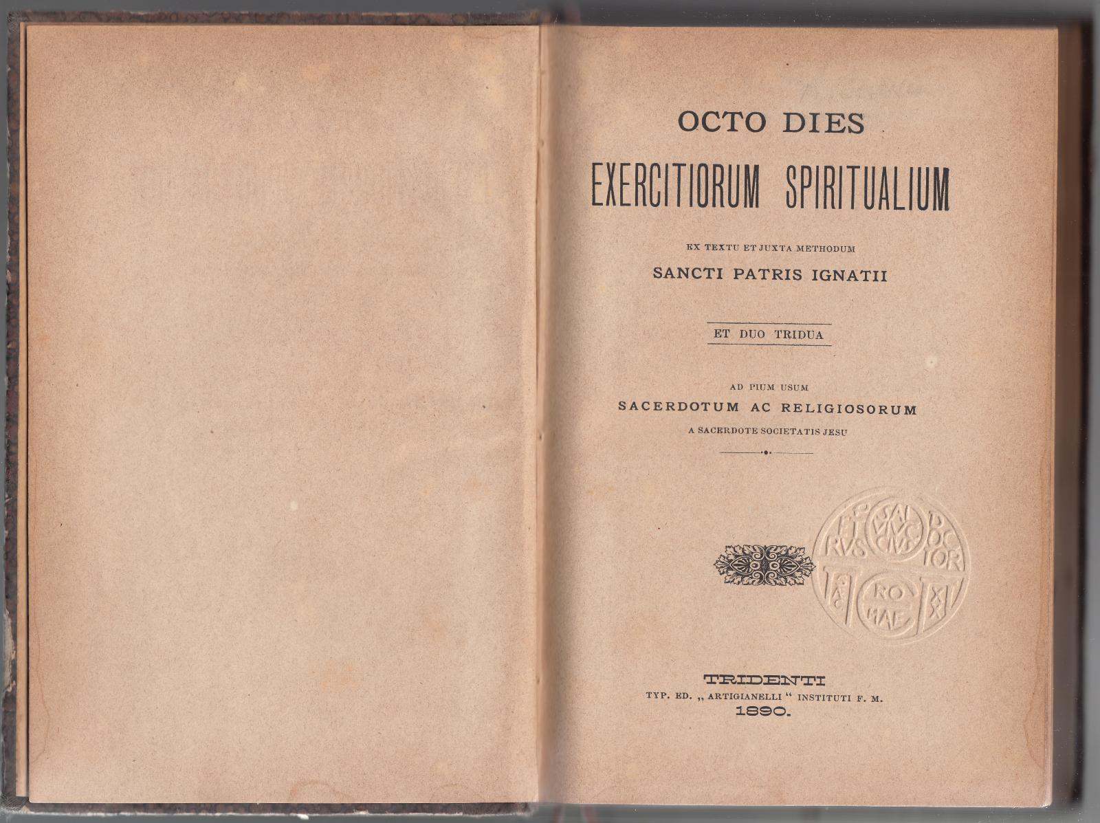 Octo Dies-Exercitiorum Spiritualium Tridenti 1890-L3805