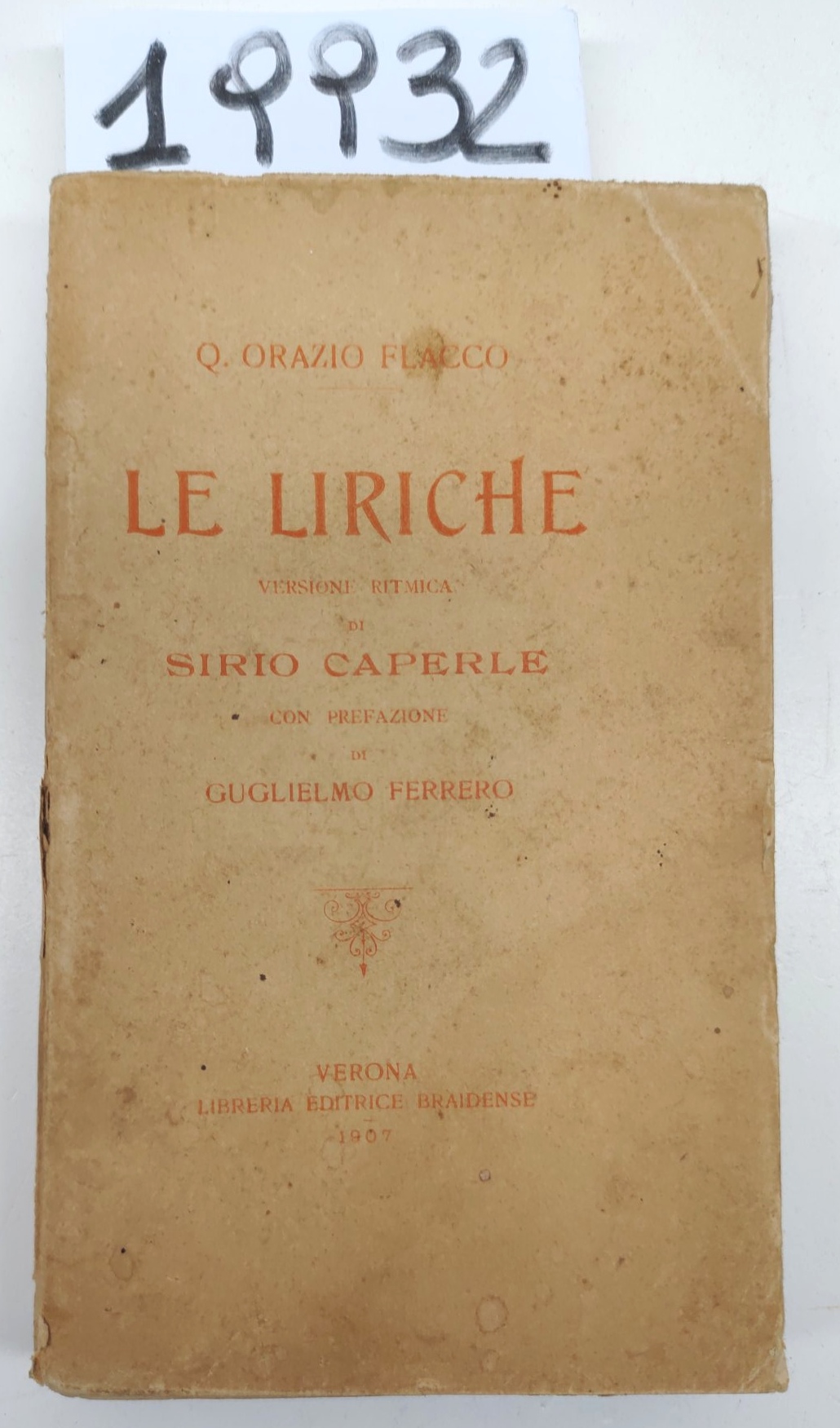 Orazio Flacco Le liriche versione ritmica di Sirio Caperle con …