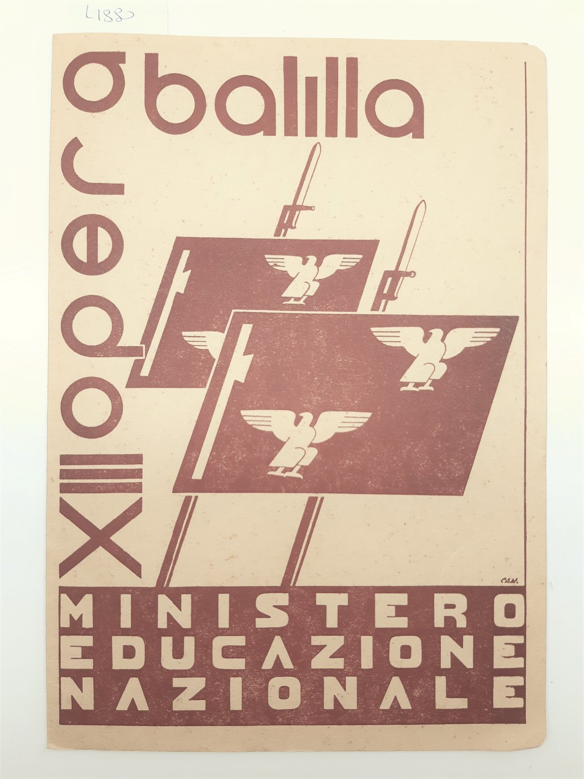 Pagella scolastica opera balilla scuola elementare Spiro Kiryas Trieste 1935
