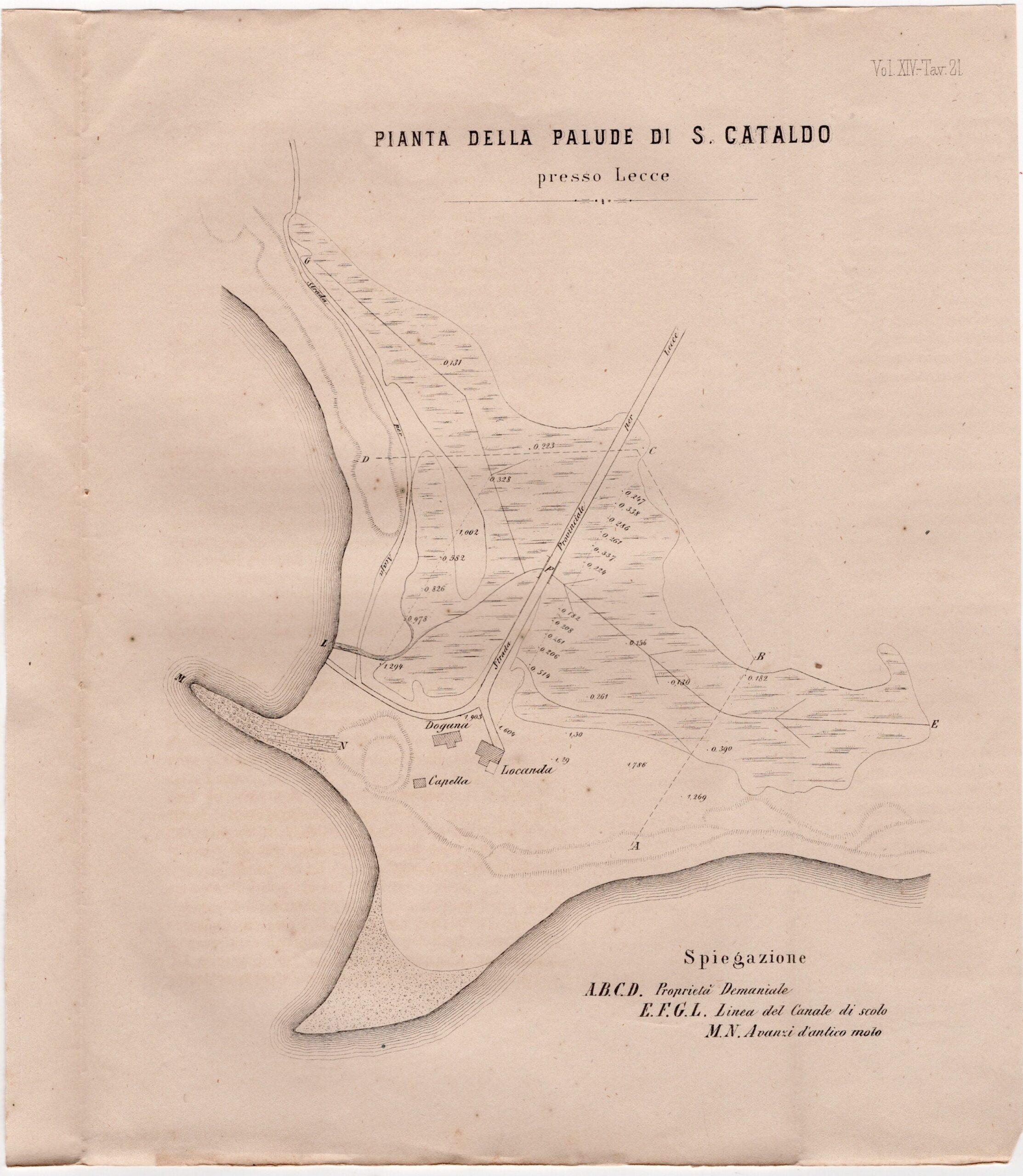 Paludi lungo l'Adriatico in provincia d'Otranto e di Lecce 1866 …