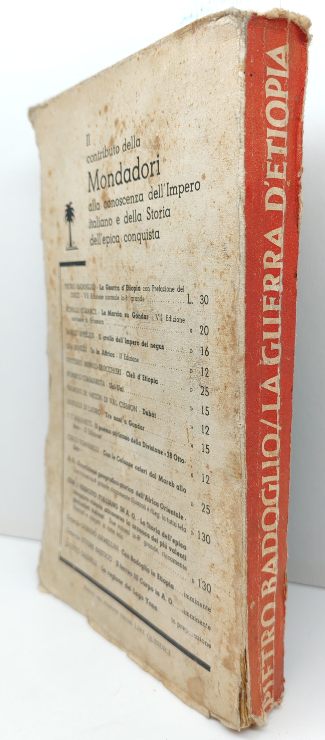 Pietro Badoglio La guerra d'Etiopia Mondadori 1937