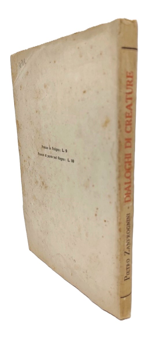 Pietro Zanfrognini Dialoghi di creature Campitelli 1925 con dedica e …
