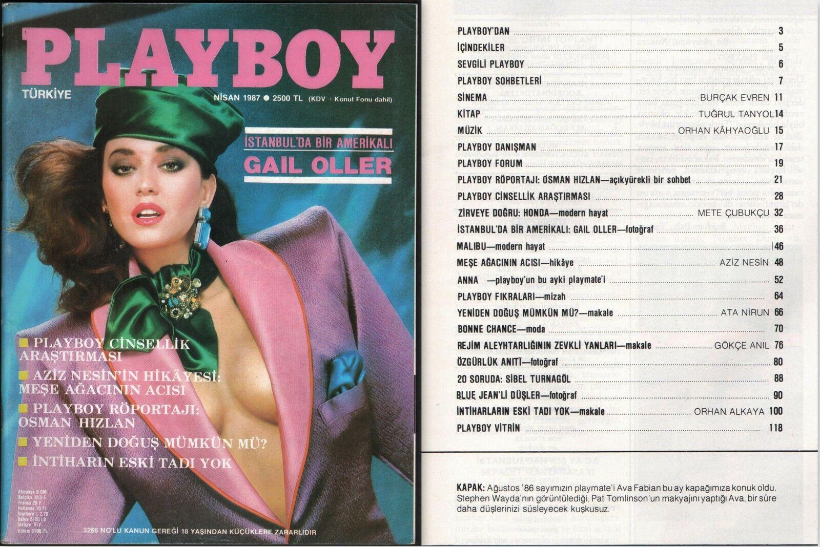 Playboy T¸rk?Ye Nisan 1987-Rare Edition Printed In Turkey-Metin Zeynio?Lu