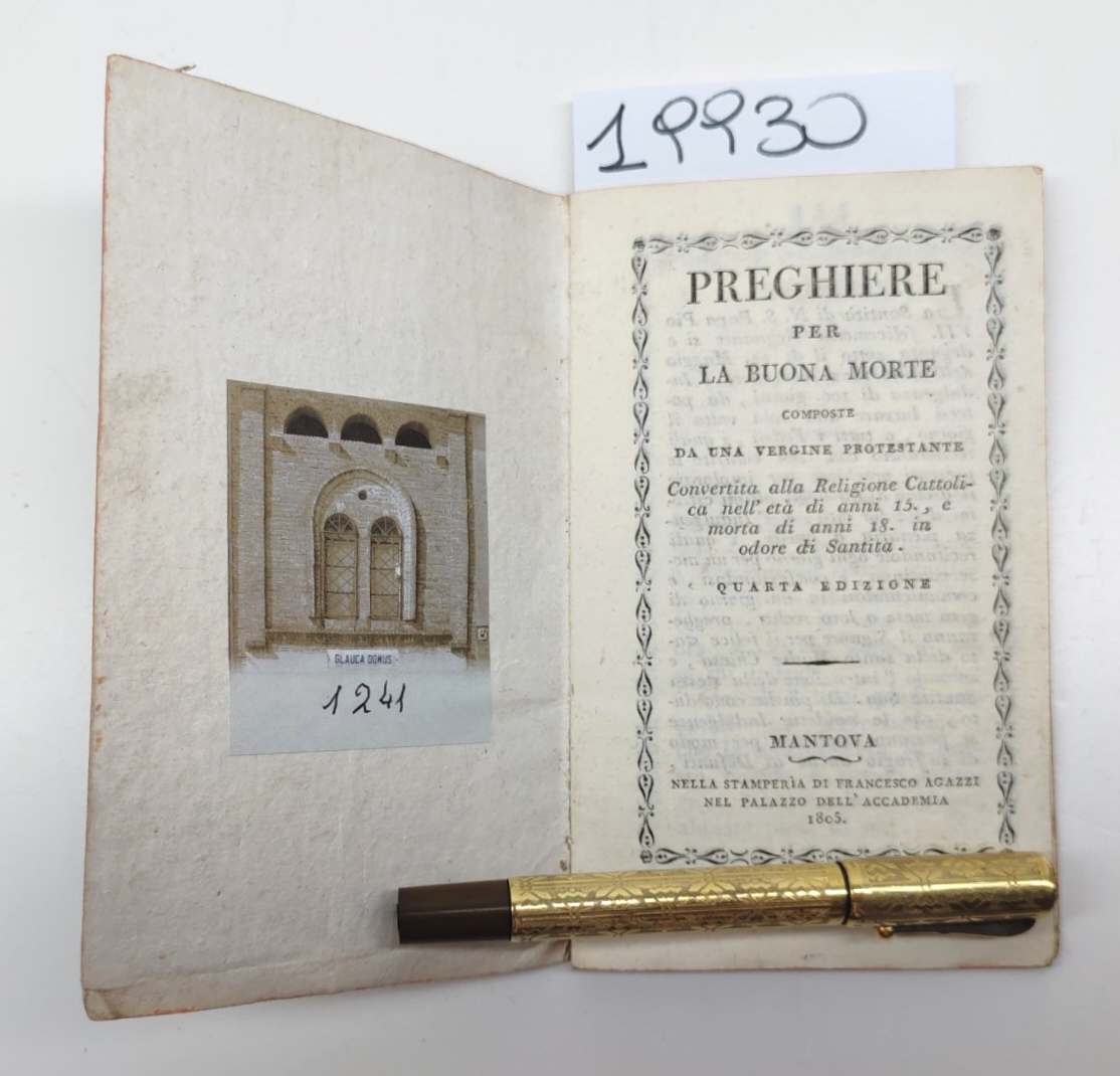 Preghiere per la buona morte composte da una vergine protestante …