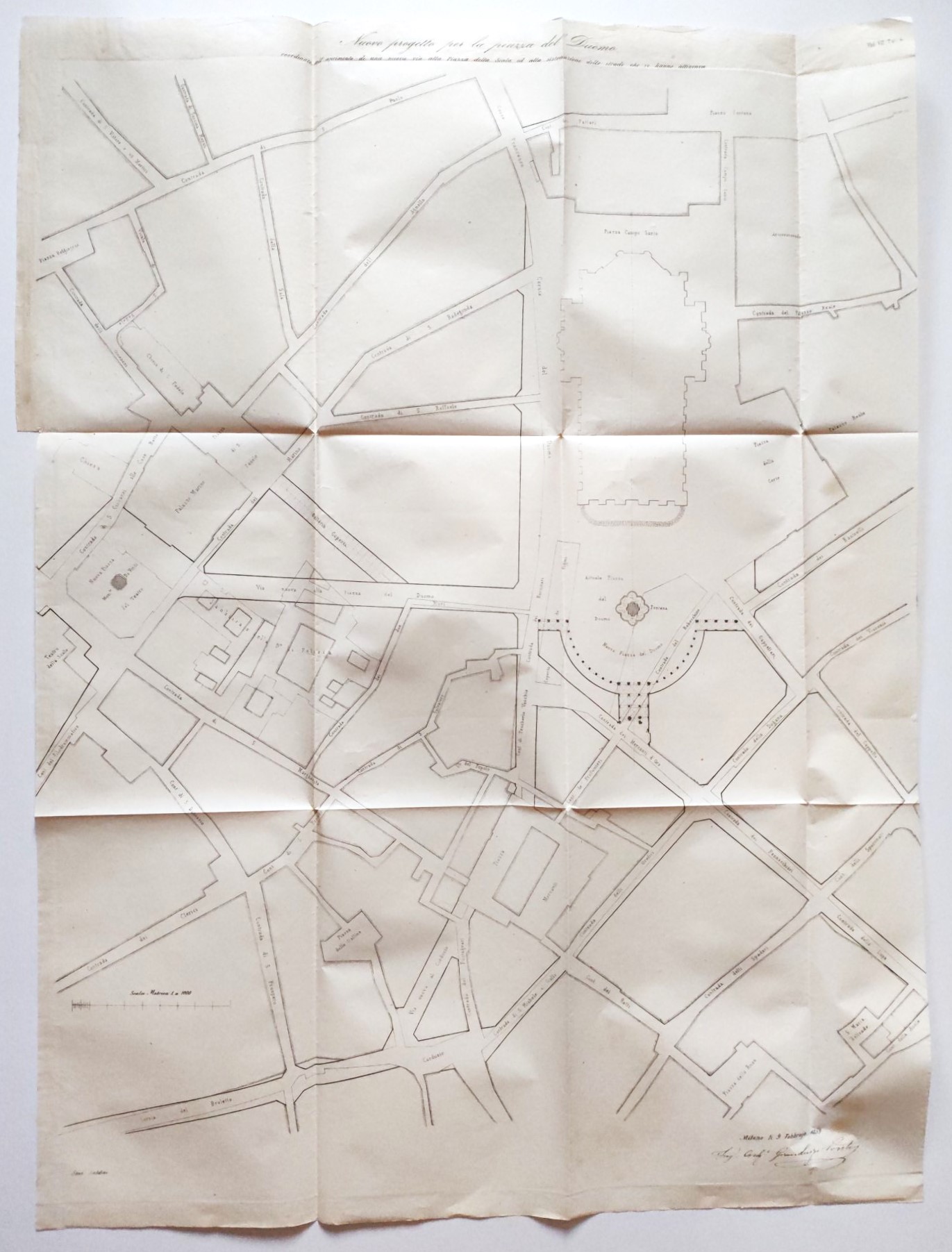Progetto di ampliamento della Piazza del Duomo Milano 1859 Ing. …