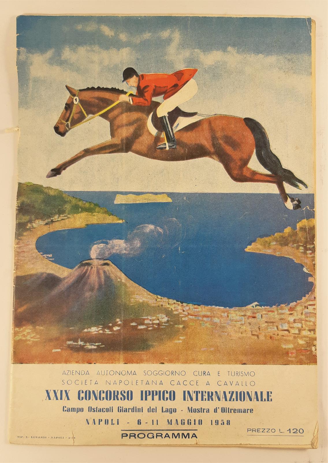 Programma ippico internazionale Napoli 1958