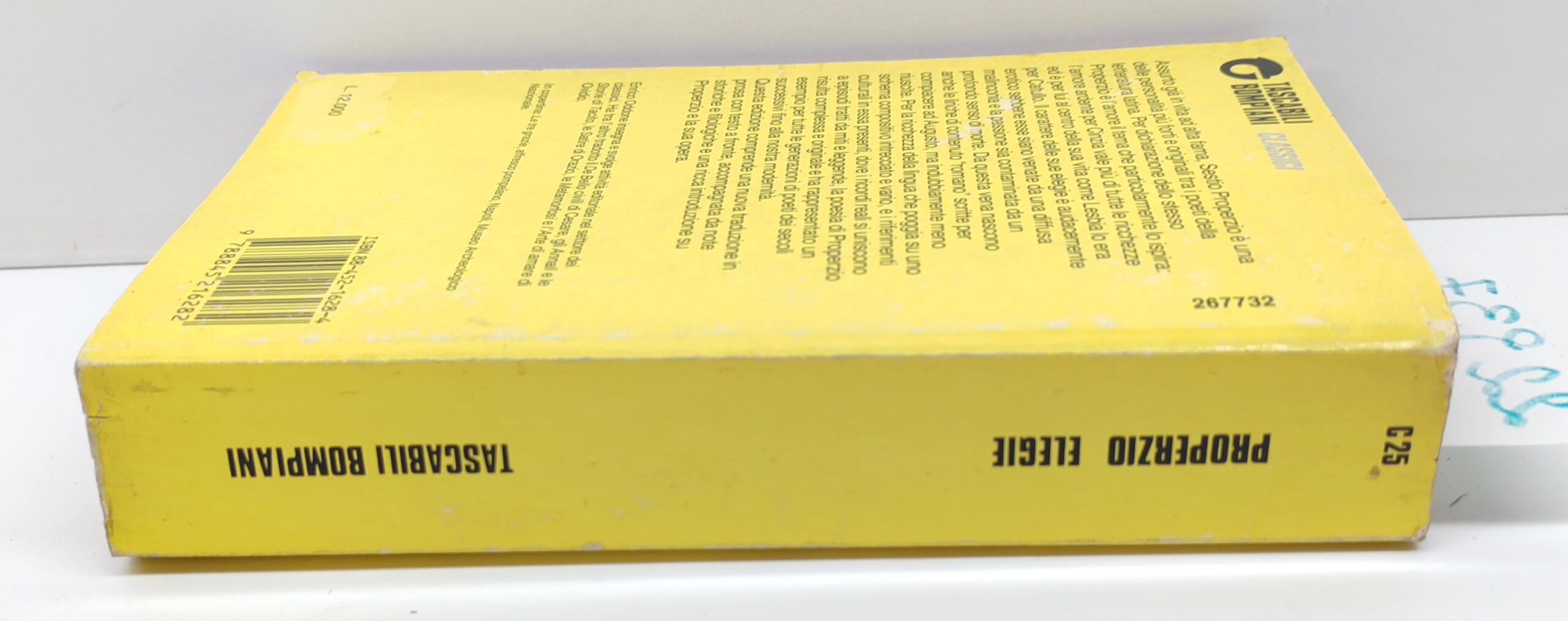 Properzio Elegie tascabili Bompiani 1° edizione 1990