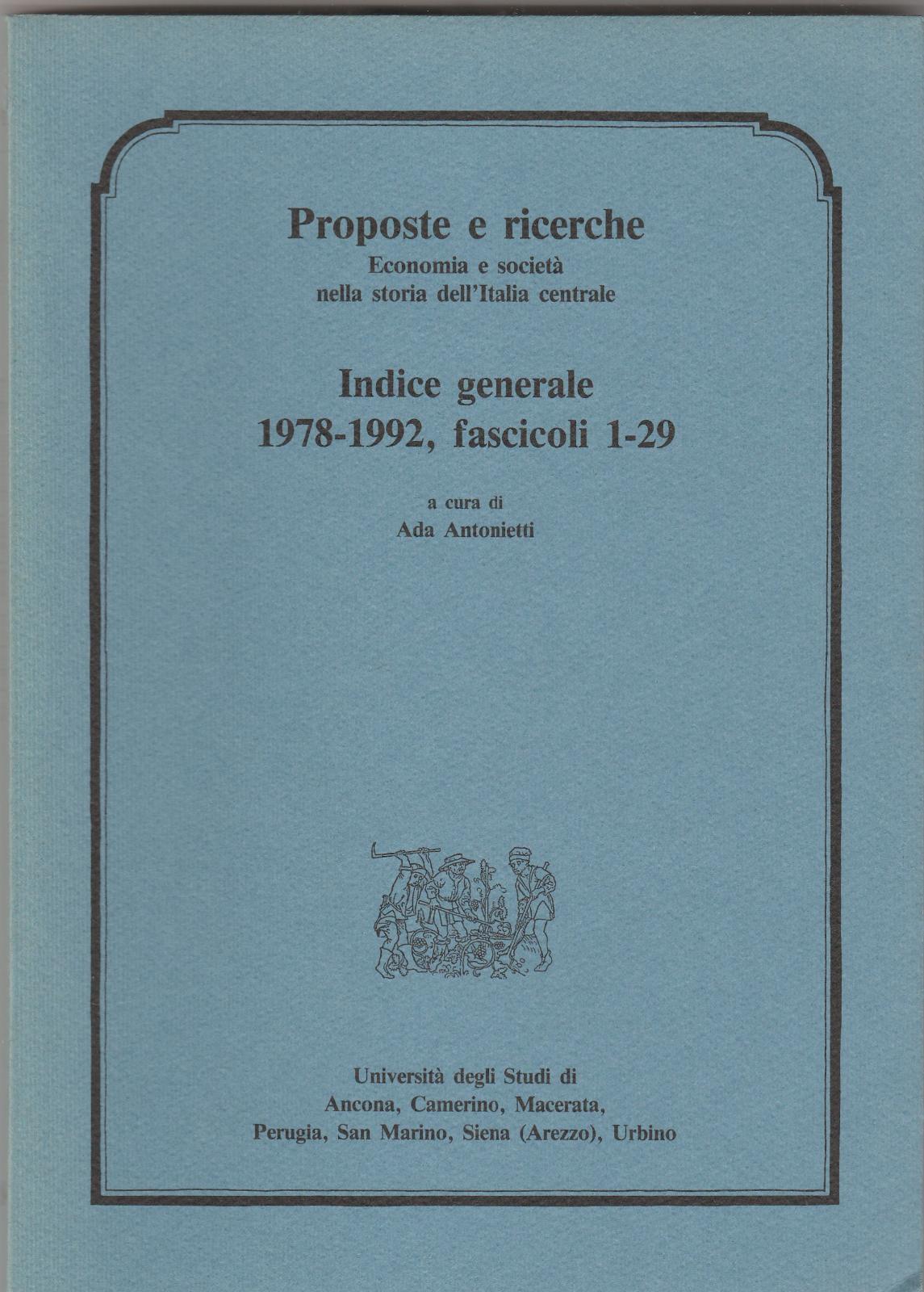 Proposte E Ricerche Economia E Societ‡ Nella Storia Dell'italia Centrale …