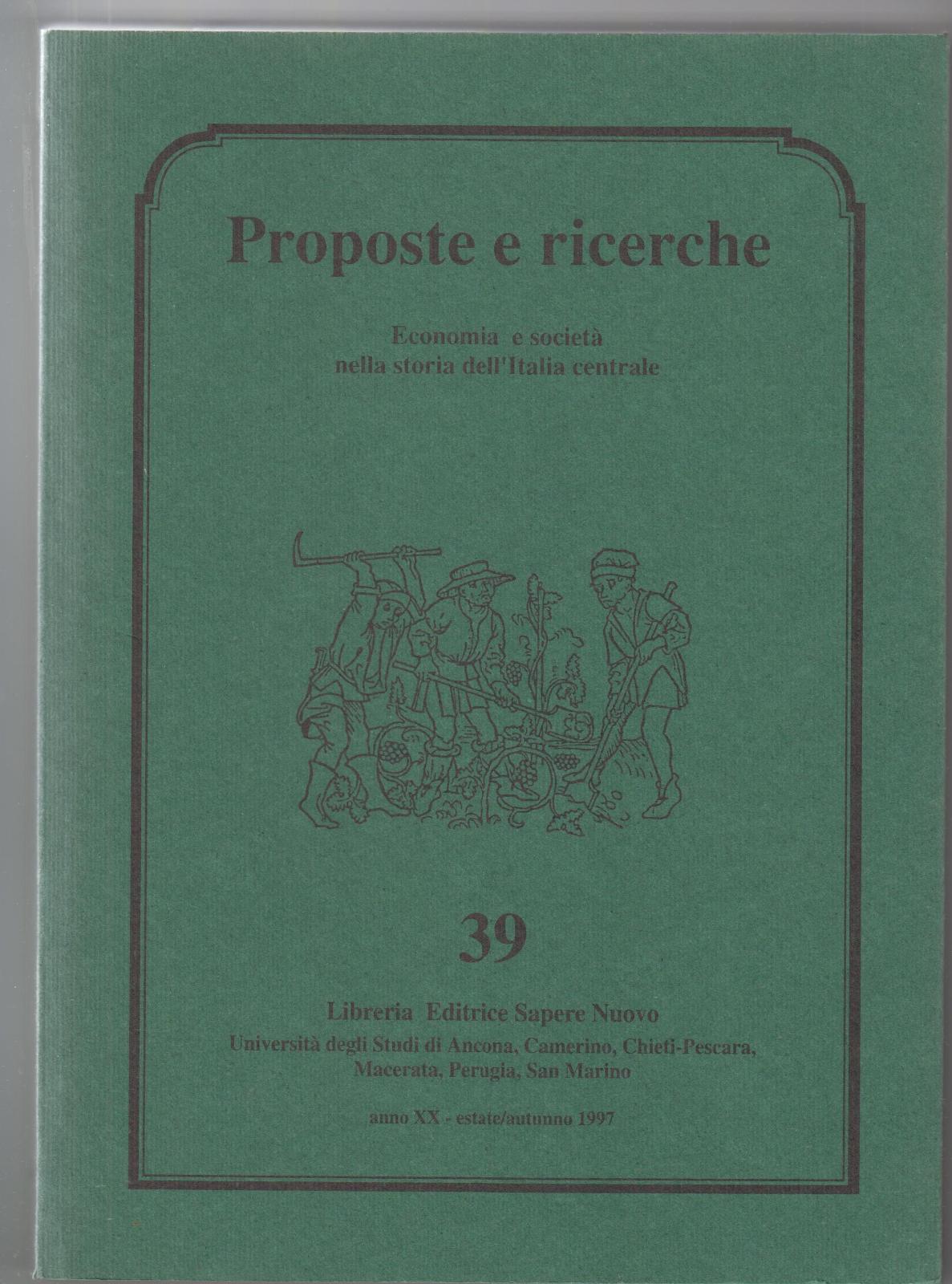 Proposte e ricerche Economia e societ‡ nella storia dell'Italia centrale …