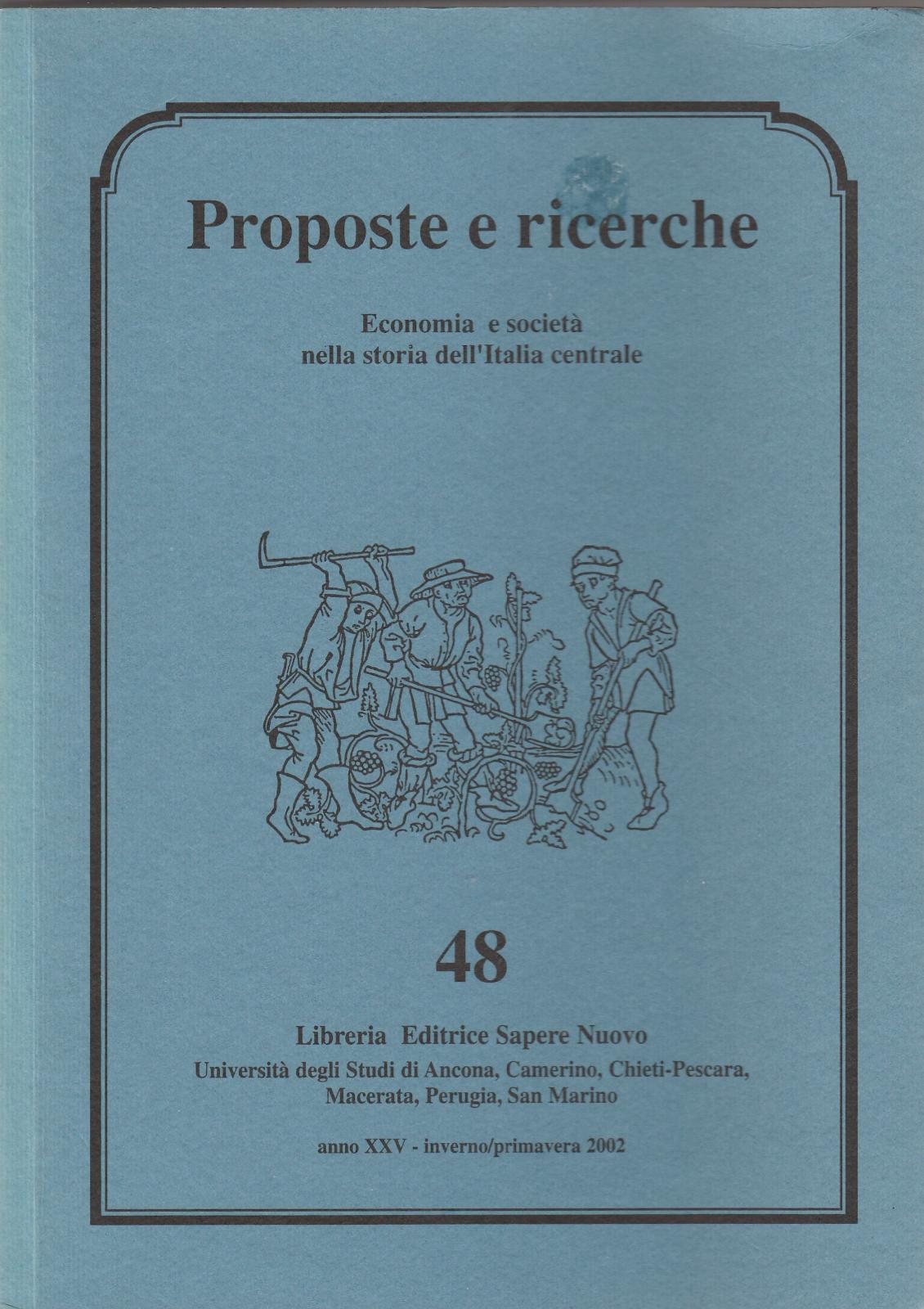 Proposte e ricerche Economia e societ‡ nella storia dell'Italia centrale …