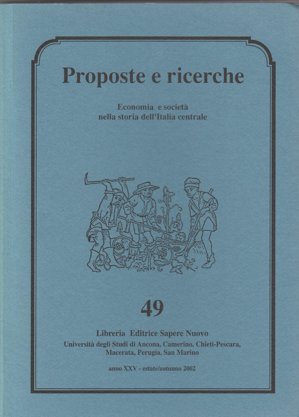 Proposte e ricerche Economia e societ‡ nella storia dell'Italia centrale …