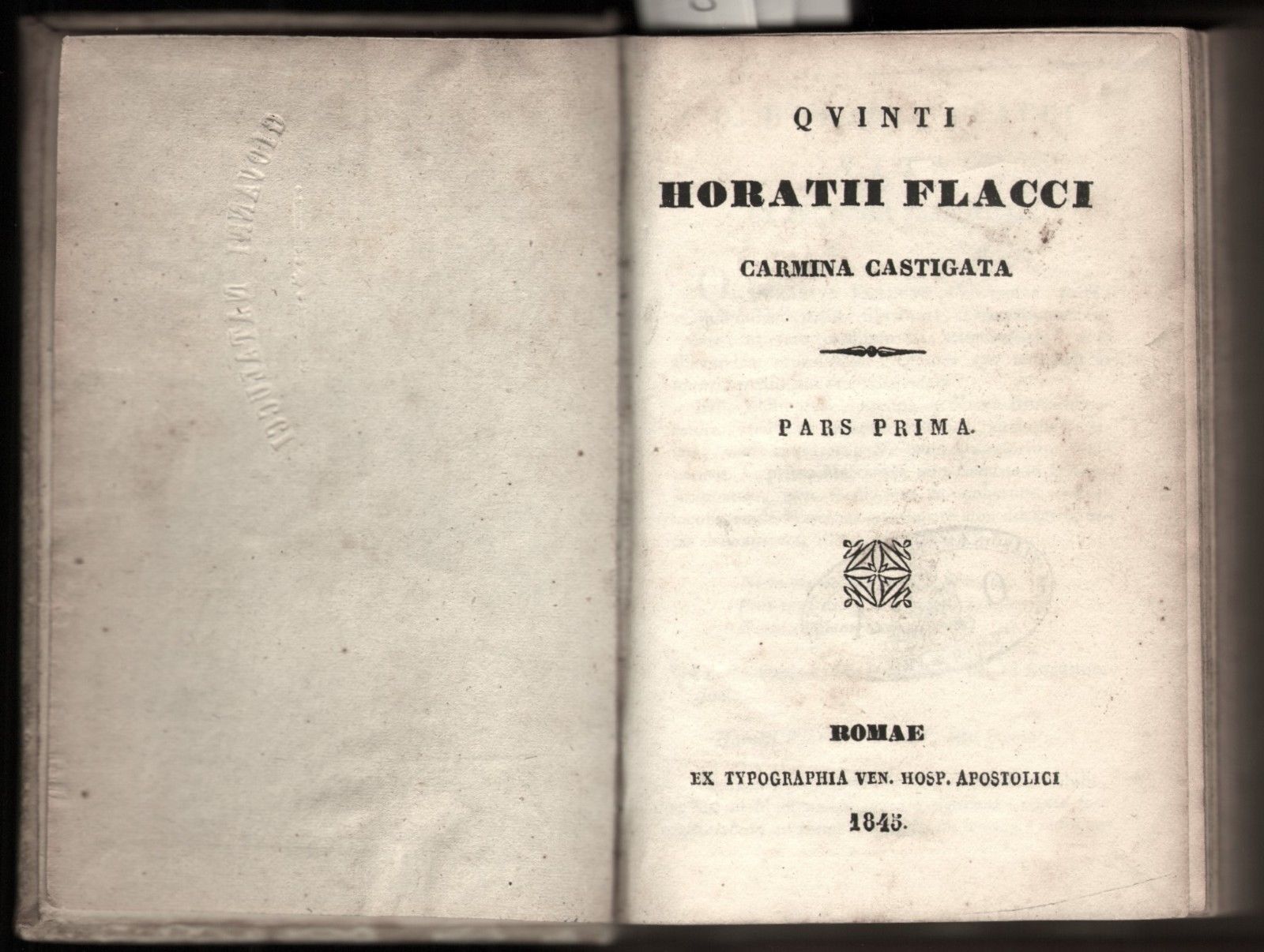 Quinti Oratii Flacci Orazio opere-volume in diviso 5 tomi 1845