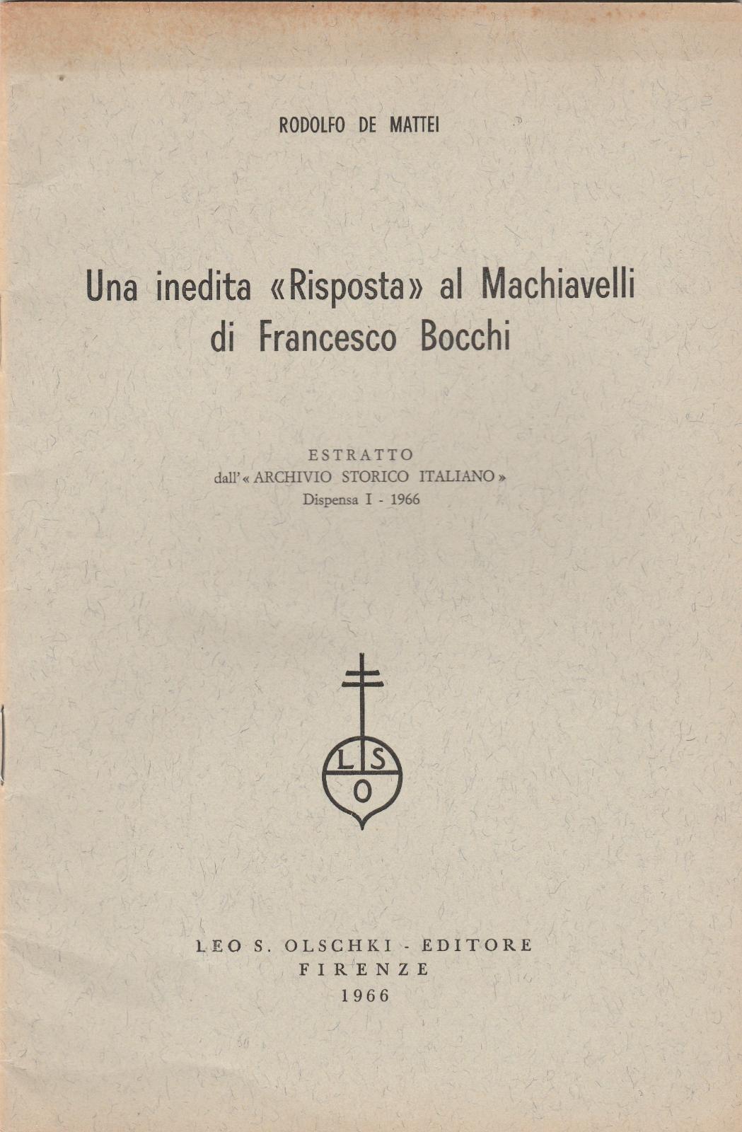 R. De Mattei Una Inedita Risposta Al Machiavelli Di Francesco …