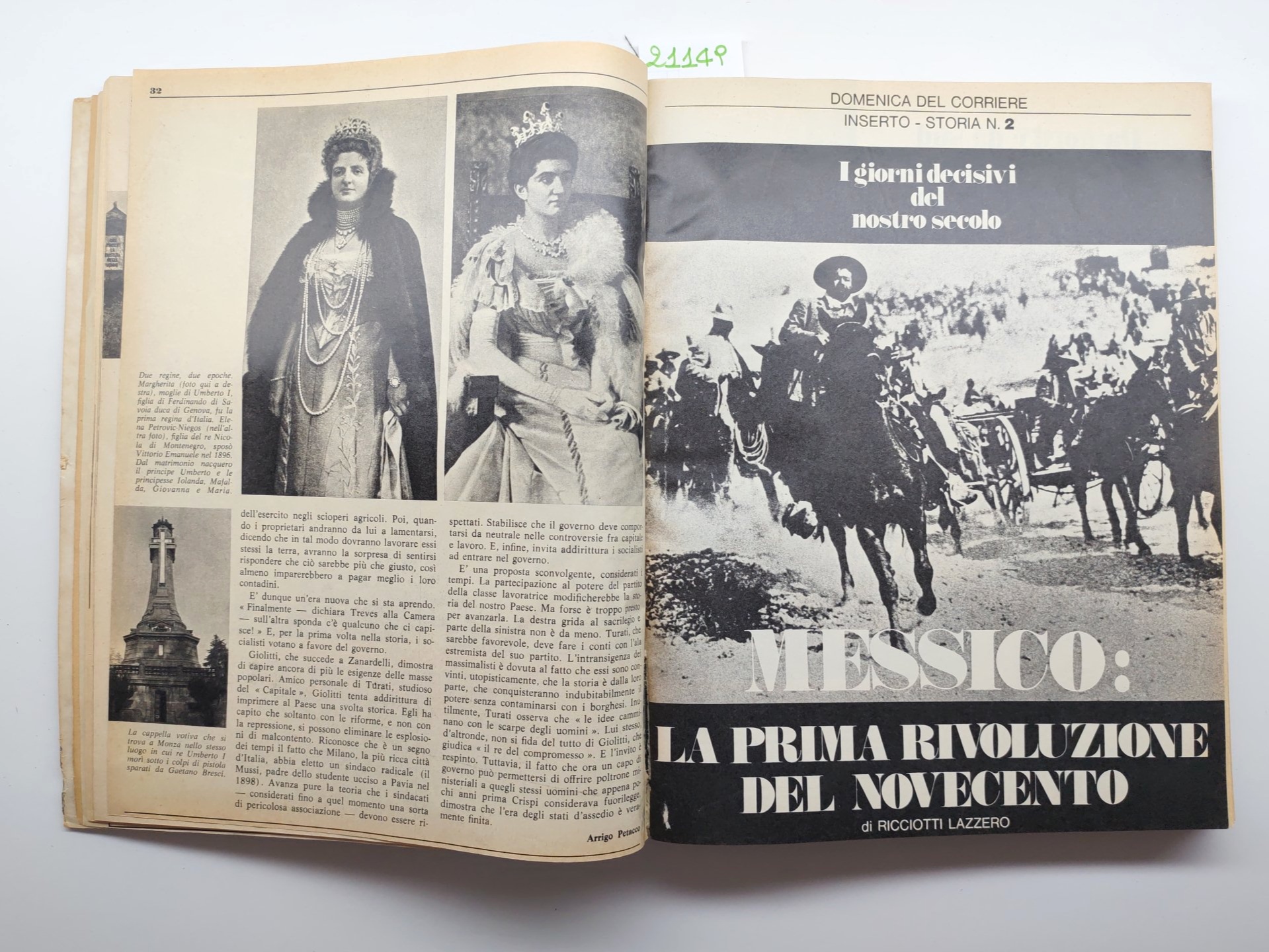 Raccolta dei 12 numeri della Domenica del Corriere Inserto Storia …