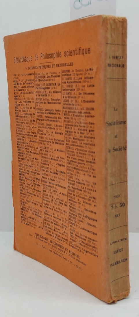 Ramsay Mcdonald Le socialisme et la societè Flammarion 1922