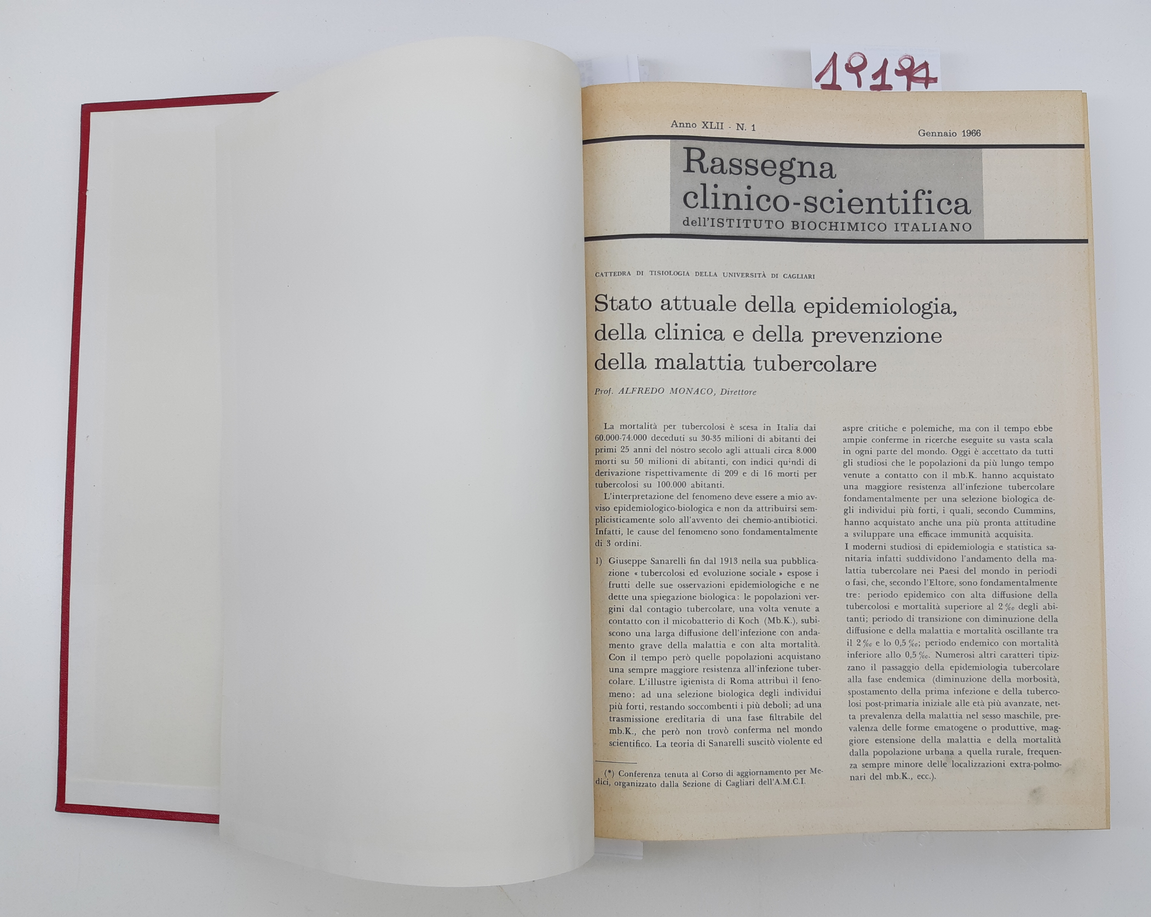 Rassegna clinico-scientifica dell'Istituto Biochimico Italiano annata 1966