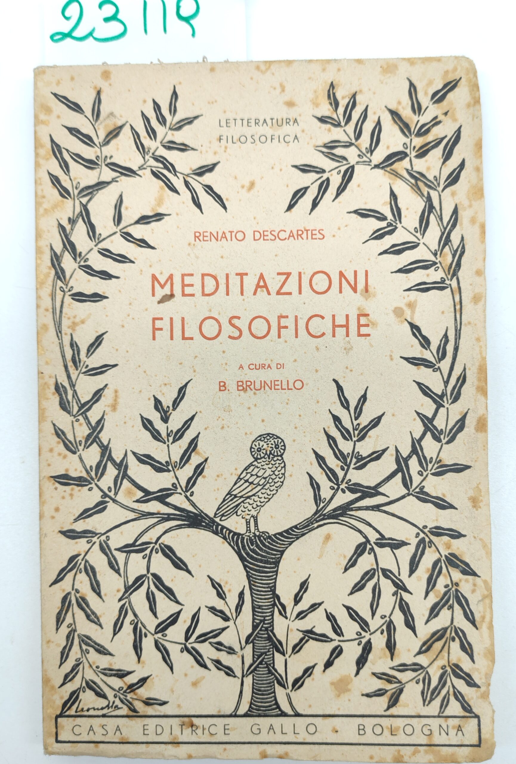 Renato Descartes Meditazioni filosofiche Gallo 1952