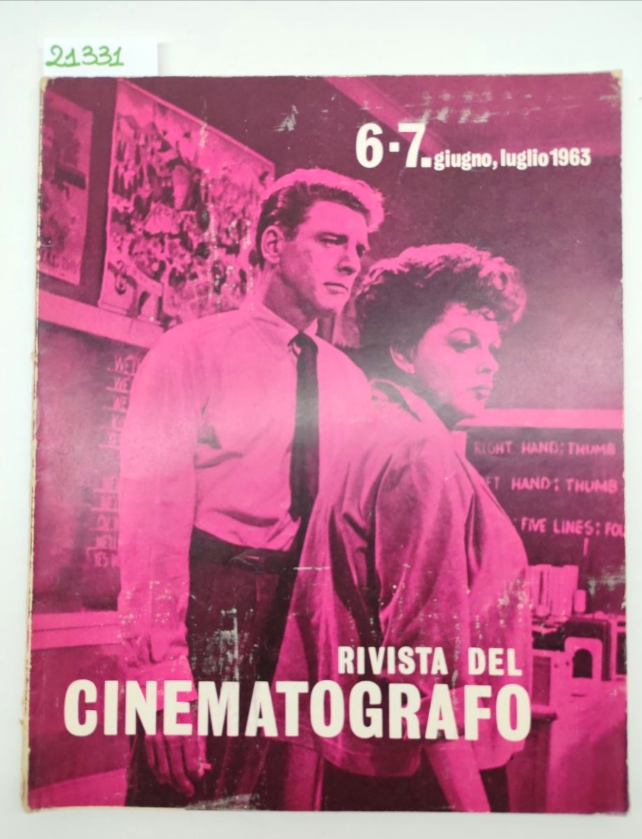 Rivista del cinematografo 6-7 giugno luglio 1963 Burt Lancaster e …
