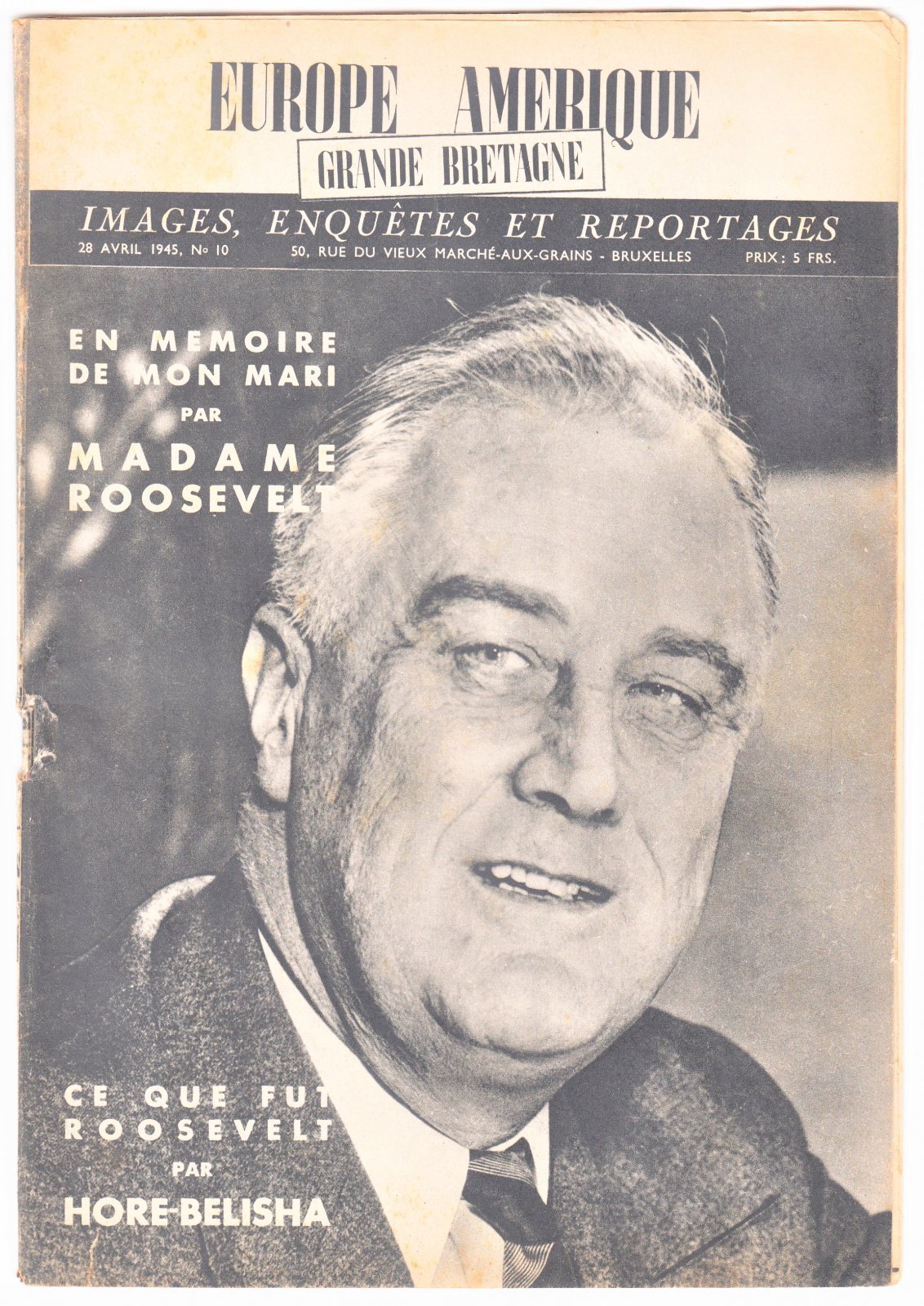 Rivista Europe Amerique Images Enquetes et Reportage 28 Aprile 1945 …