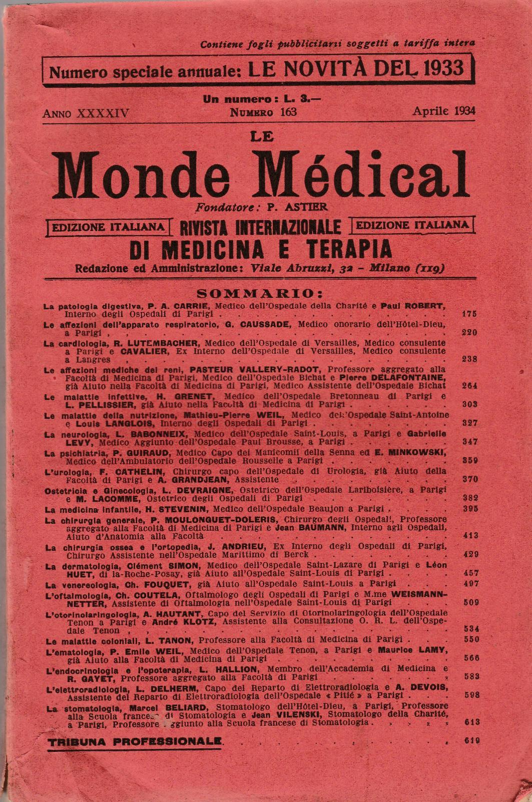 Rivista Internazionale Di Medicina E Terapia Le Monde Medical Aprile …