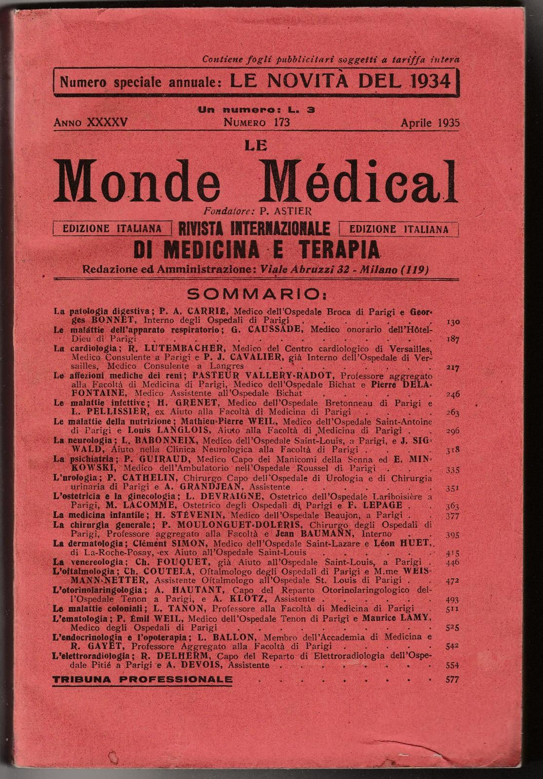 Rivista Internazionale Di Medicina E Terapia Le Monde Medical Aprile …