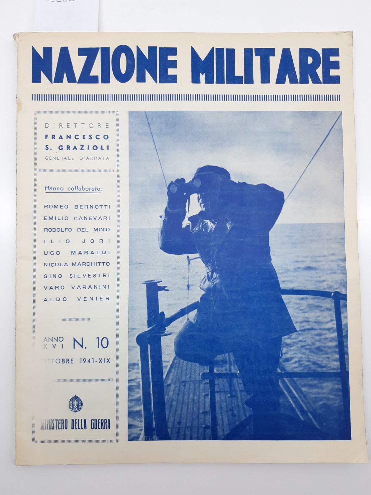 Rivista Nazione militare Francesco Grazioli n. 10 ottobre 1941 Ministero …