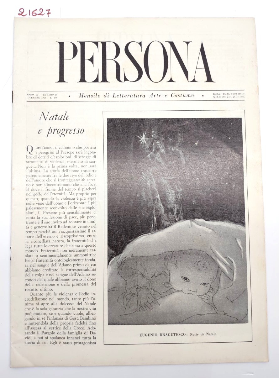 Rivista PERSONA N. 12 Dicembre 1969