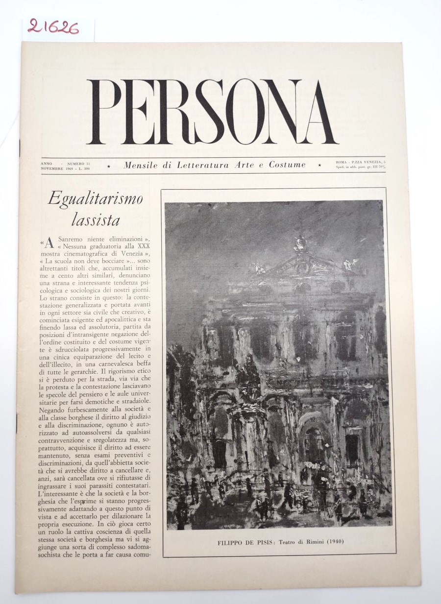 Rivista PERSONA N. 2 Novembre 1969