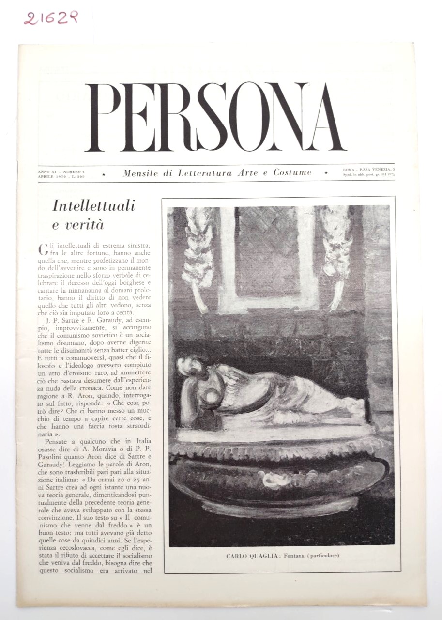 Rivista PERSONA N. 4 Aprile 1970