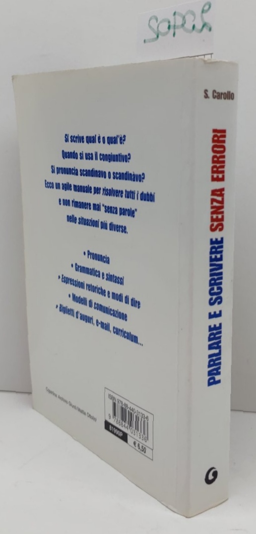 Sabrina Carollo Parlare scrivere senza errori Giunti 2010