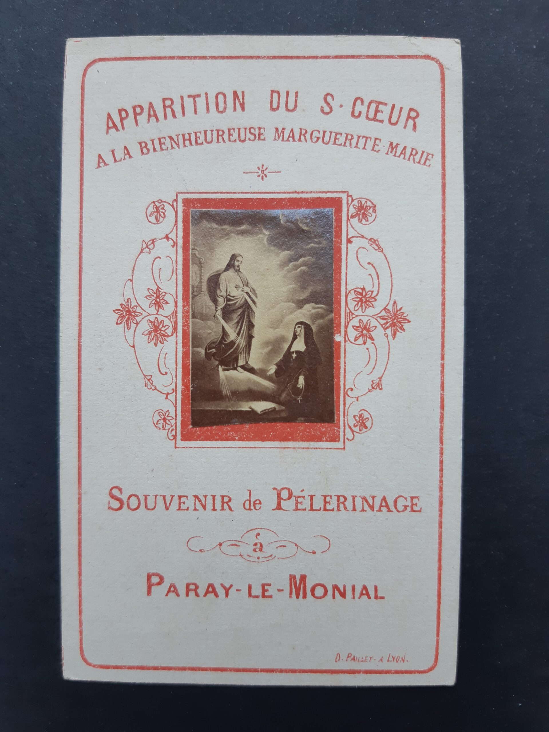 Santino Beata Margherita Maria Souvenir de Pelegrinage Paray le Monial