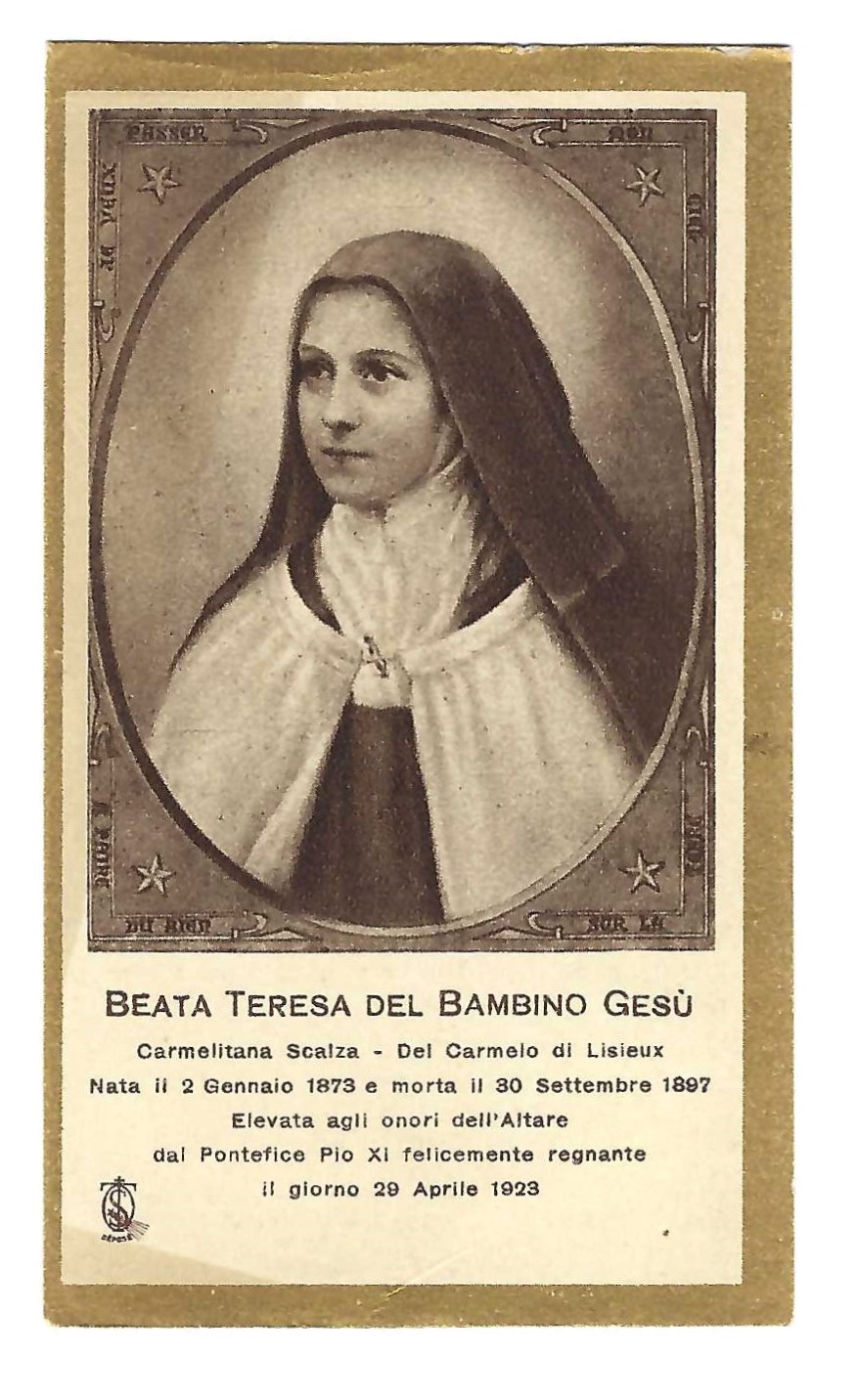 SAntino Beata Teresa del Bambino Gesù S. Lega Eucaristica