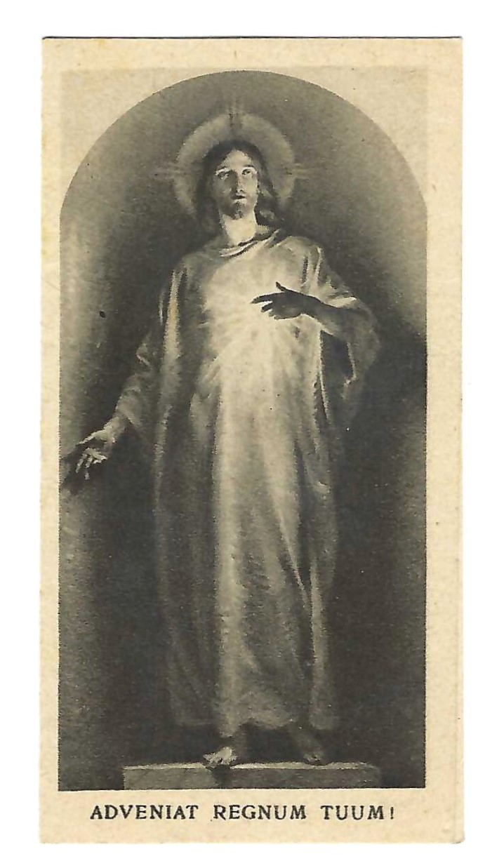 Santino canivet holy card image pieuse Adveniat Regnum Tuum! 1929
