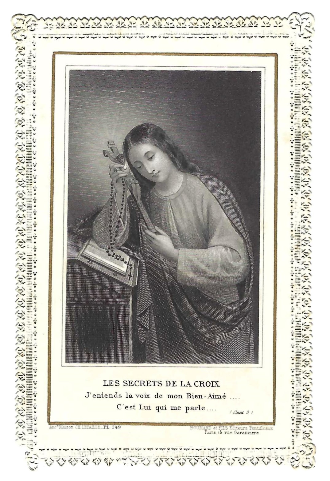 Santino canivet Holy card image pieuse Les secrets de la …
