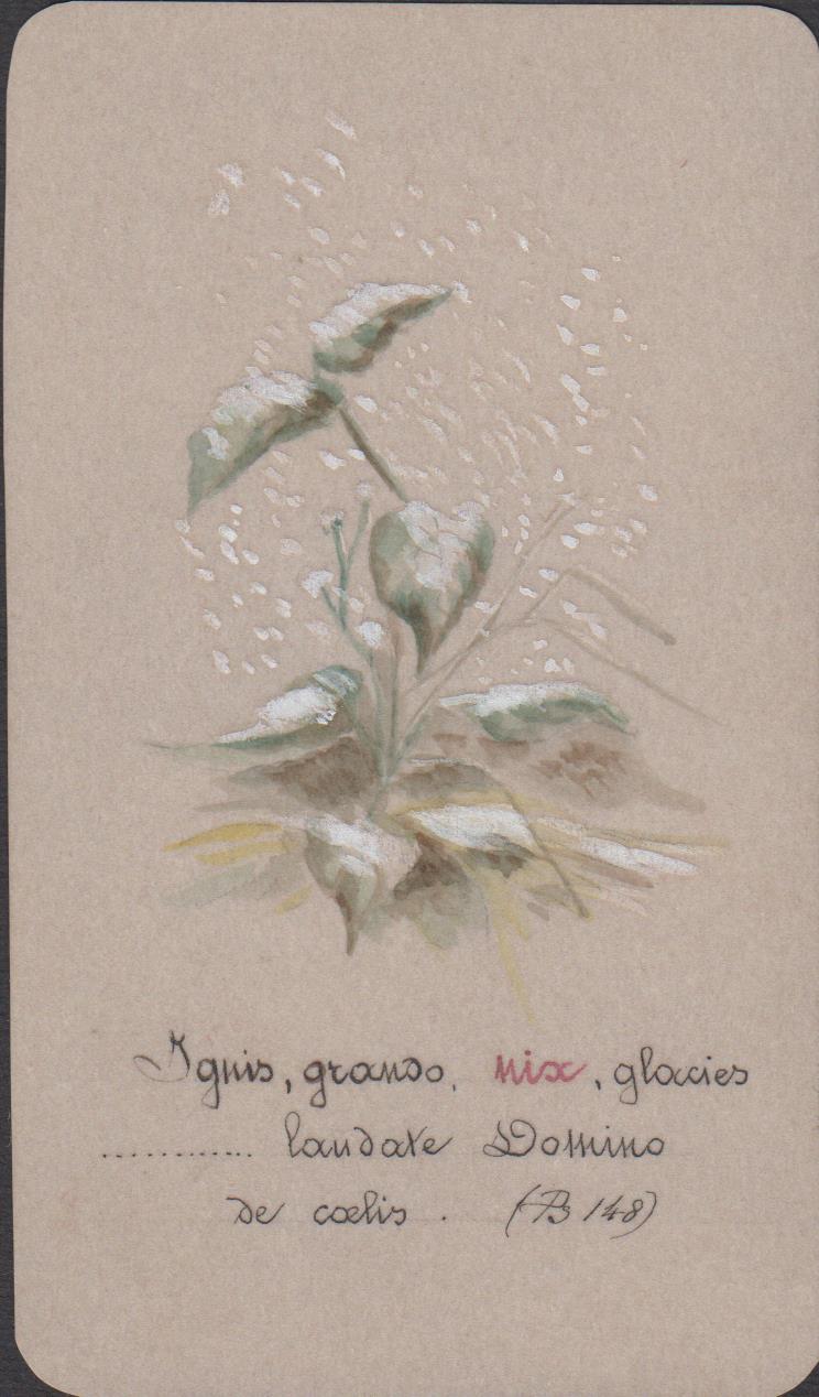 Santino Canivet Holy card manoscritto 1920 c.a.