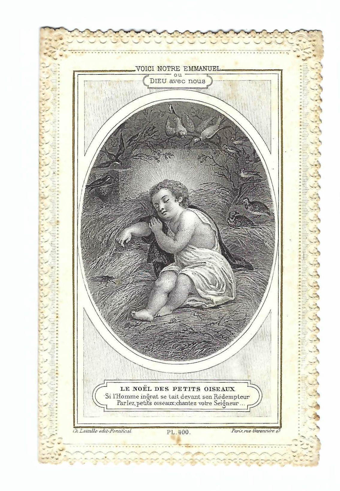 Santino canivet Holy card Voici notre Emmanuel Letaille PL 400 …