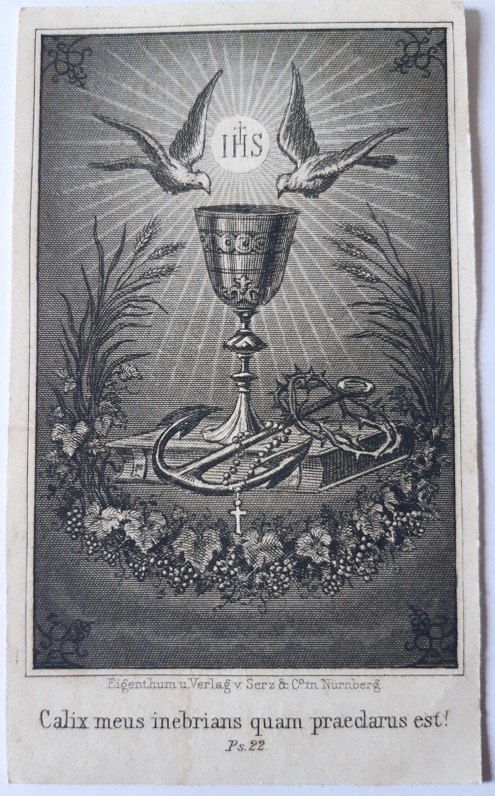 Santino Eucarestia ricordo voto sacerdozio Verlag PS 22 1897 holy …