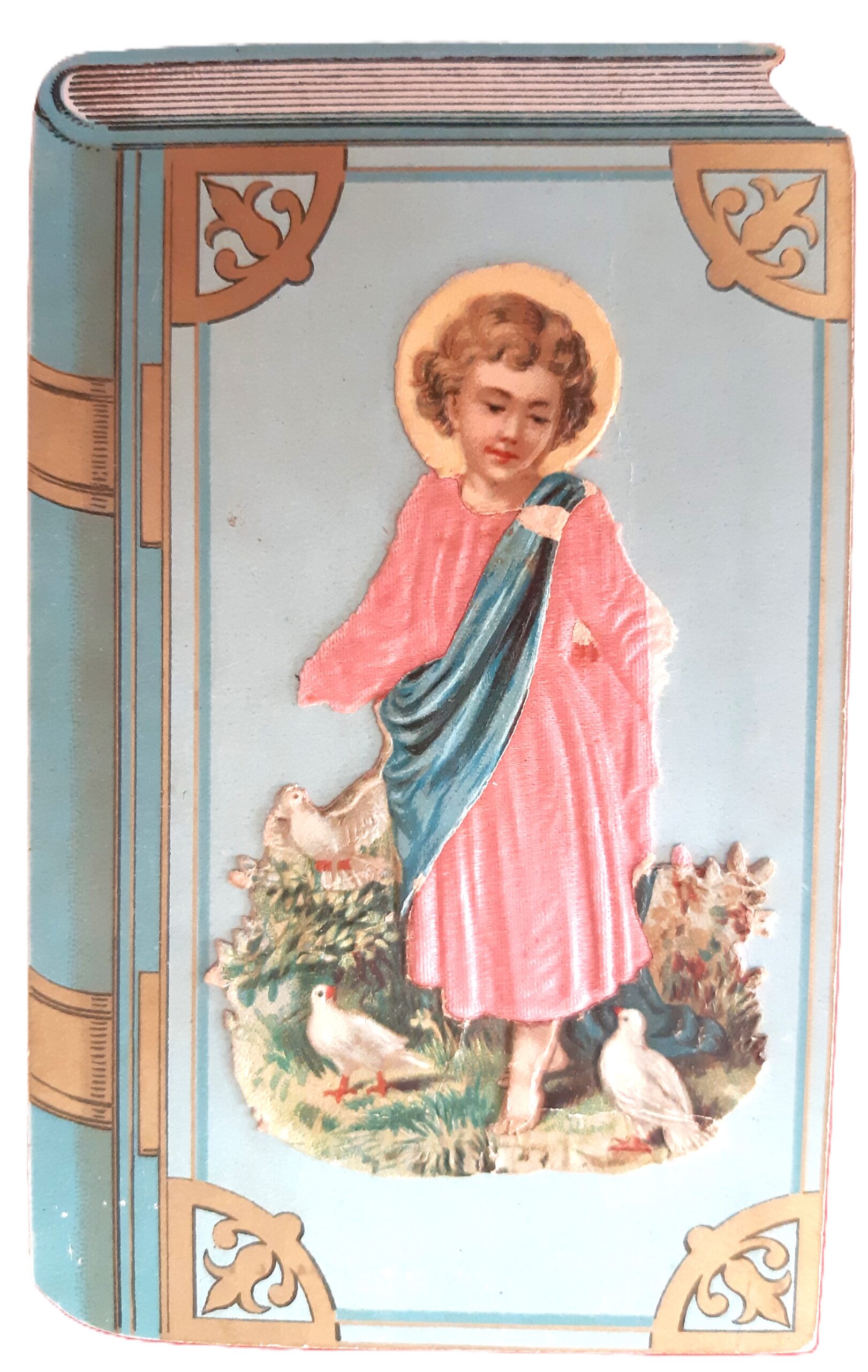 Santino Gesù bambino auguri nozze Serafini Tacchi 1891 Fossombrone