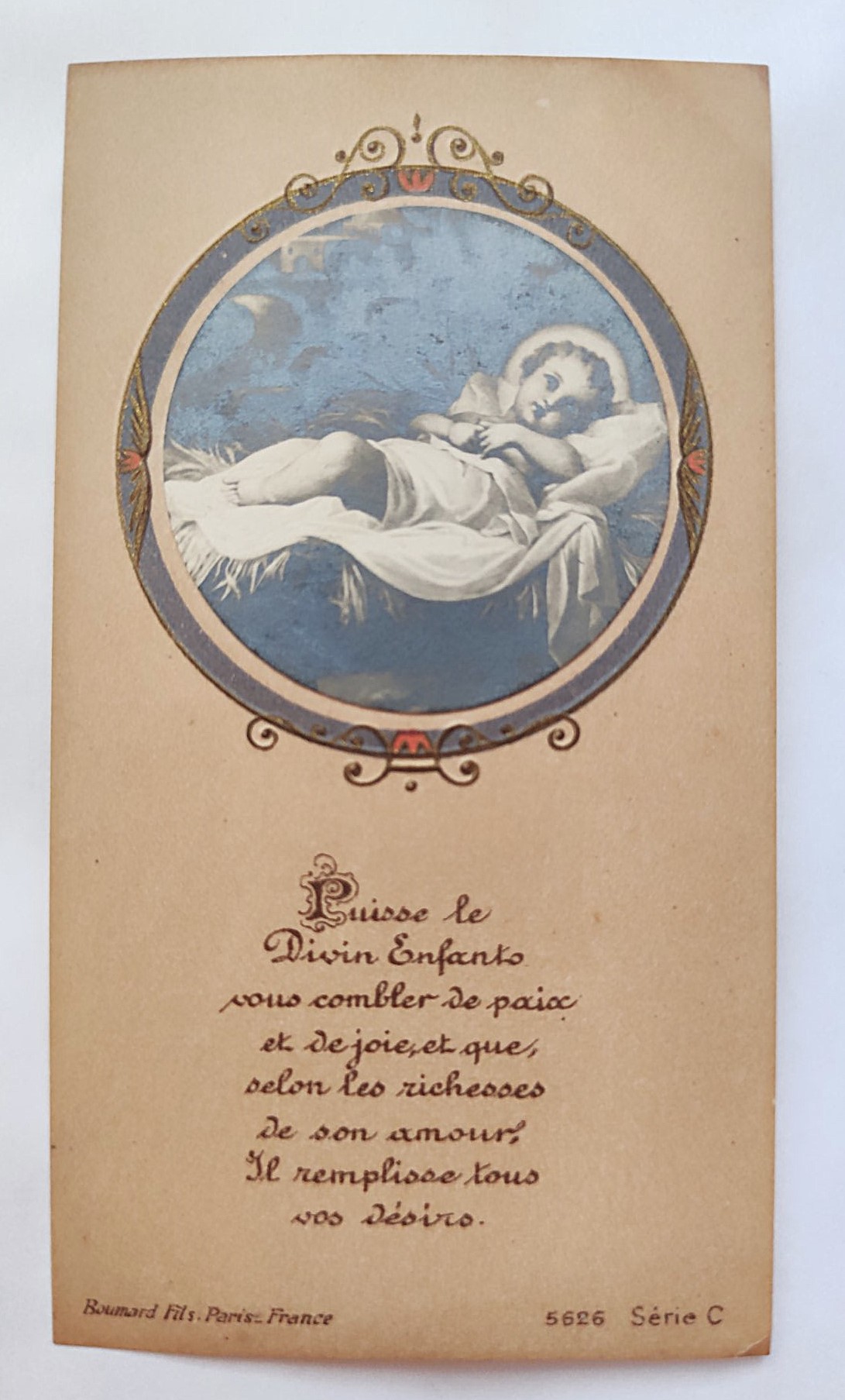 Santino Gesù bambino Boumard Serie C 5626 1928 holy card