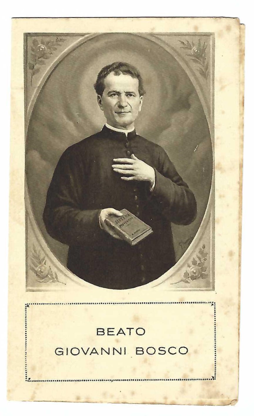 Santino holy card Beato Giovanni Bosco Libr. Salesiana