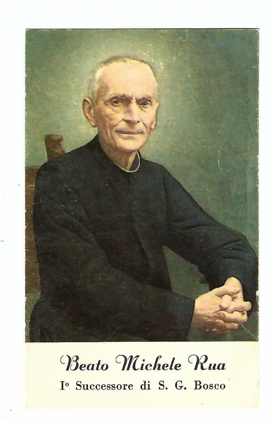 Santino holy card Beato Michele Rua 1971