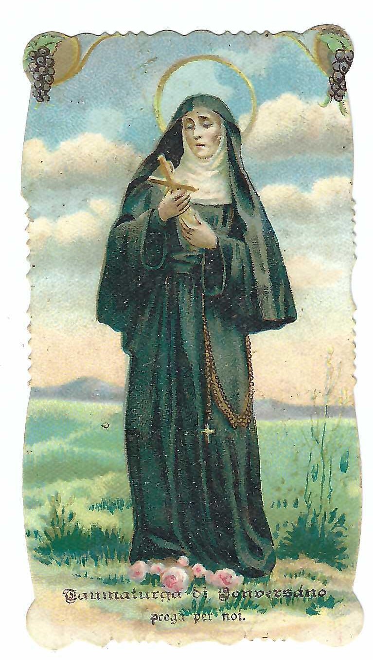Santino holy card image pieuse S. Rita da Cascia cromolito
