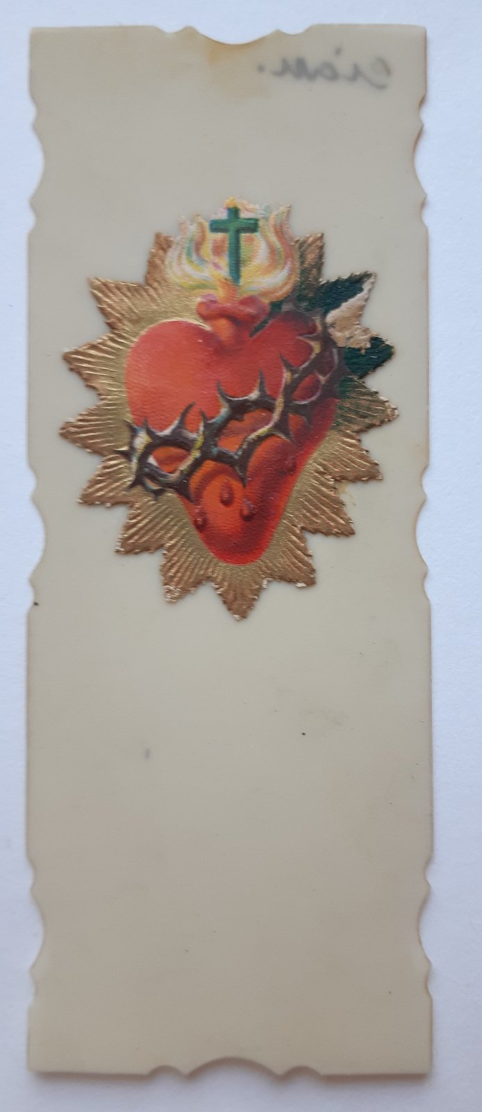 Santino holy card manufatto Sacro cuore di Gesù e corona …