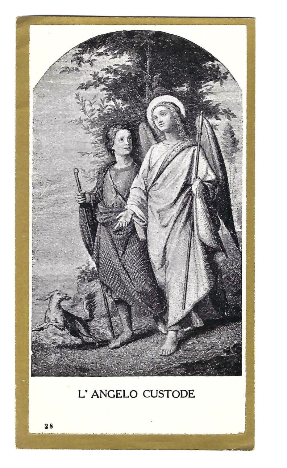Santino holy cars image pieuse L'angelo custode n. 28