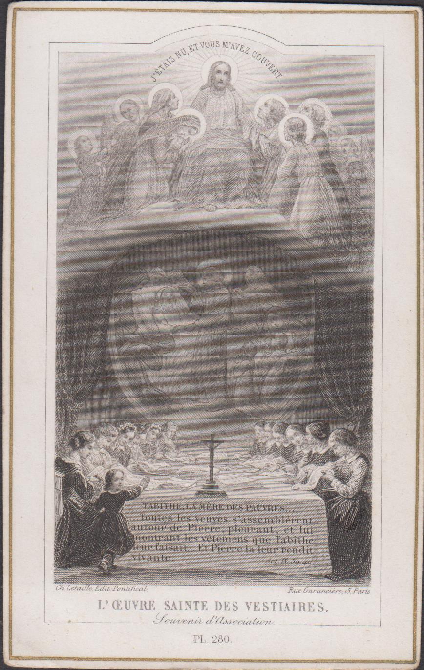 Santino L'oeuvre sainte des vestiaires Lataille PL280 1890 c.a.