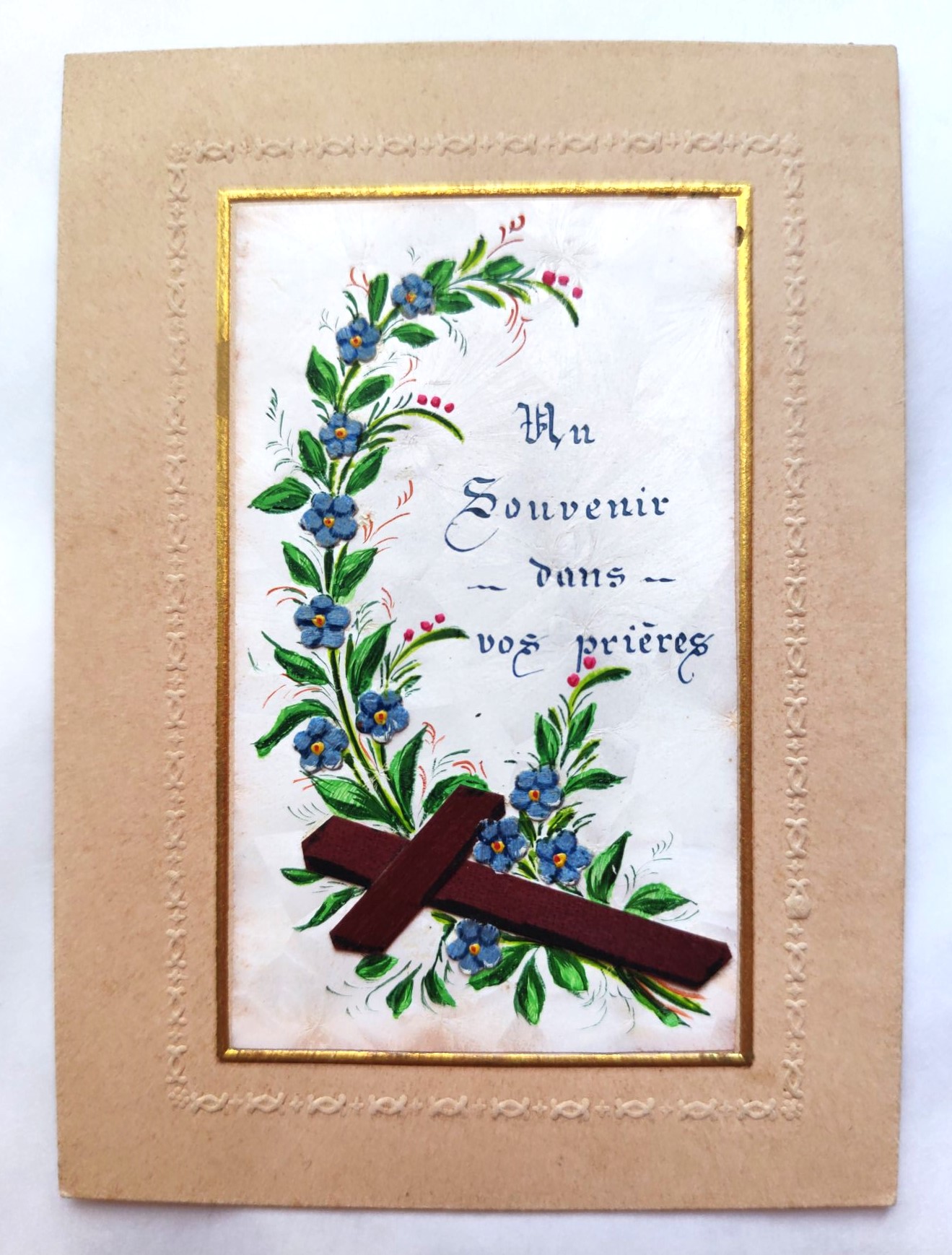 Santino manufatto La Santa Croce di Gesù holy card 1923